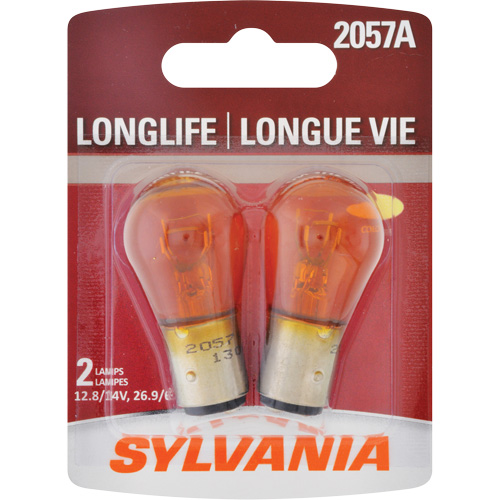 Sylvania 30193 2057 Mini-ampoule automobile &agrave; longue dur&eacute;e de vie, Incandescente, 26,9 W, Ambr&eacute;e