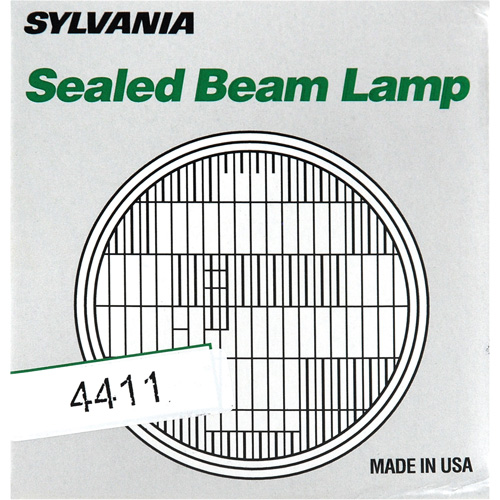 Sylvania 30957 4411 Basic Sealed Beam Headlight, Incandescent, 35 W, Off White