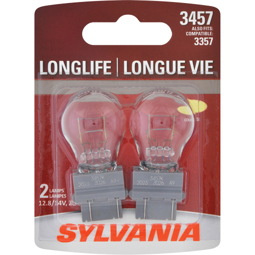 Sylvania 30244 3457 Long Life Mini Automotive Bulb, Incandescent, 26.9 A/8.3 W, Off White