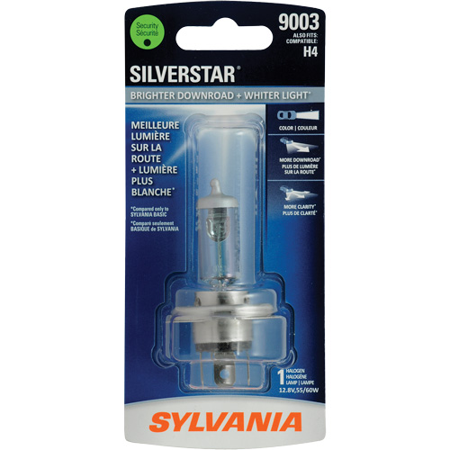 Sylvania 33080 9003 SilverStar&reg; Ultra Headlight Bulb, Halogen, 60 W, White