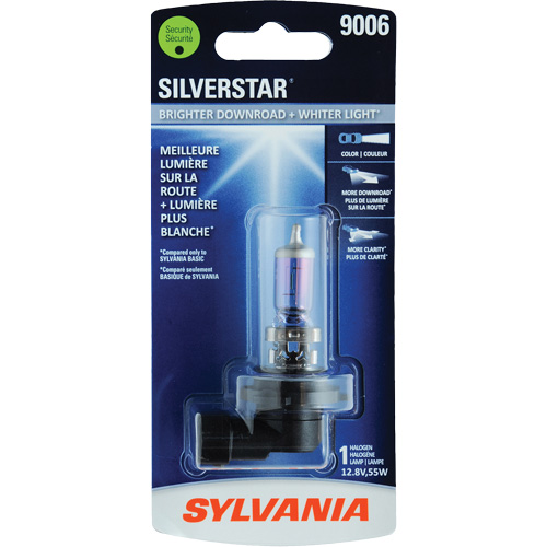Sylvania 31646 9006 SilverStar&reg; Headlight Bulb, Halogen, 55 W, White