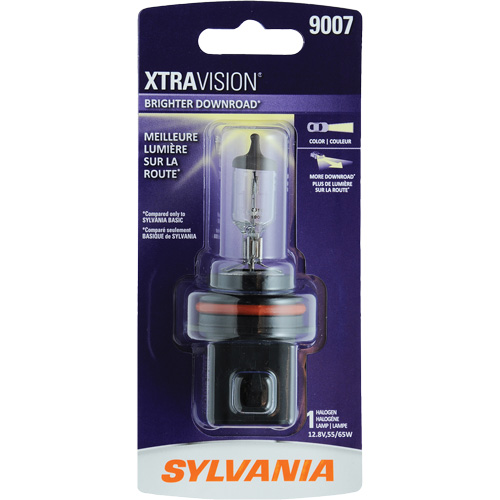Sylvania 32270 9007 XtraVision&reg; Headlight Bulb, Halogen, 65 W, Off White