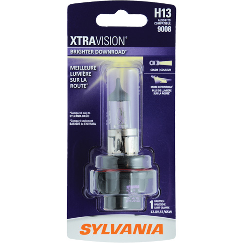 Sylvania 32272 H13 XtraVision&reg; Headlight Bulb, Halogen, 65 W, Off White