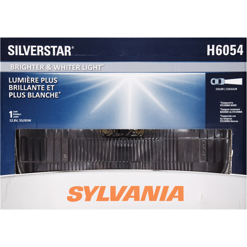 Sylvania 30810 H6054 SilverStar&reg; Sealed Beam Headlight, 35 W/65 W, White