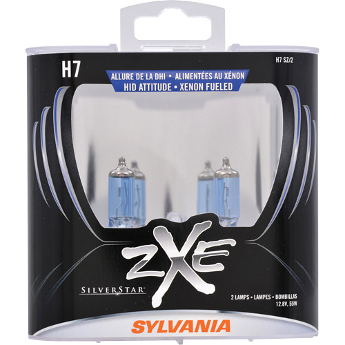 Sylvania 36398 H7 SilverStar&reg; zXe Headlight Bulb, Halogen/HID, 56 W, White