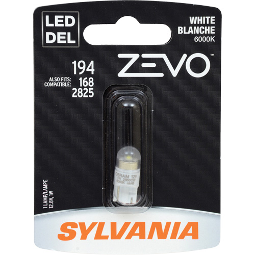 Sylvania 39238 195 Zevo&reg; Mini Automotive Bulb, LED, 0.7 W, White