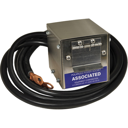 Associated Equipment  6137 Plug-In Polarized Stainless Steel Socket Box for Model 6139, 4 AWG, 5' Cable