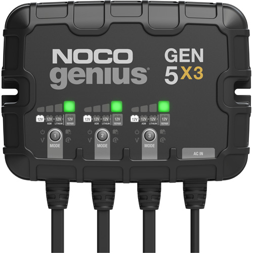 NOCO GEN5X3 Chargeur de batterie embarqu&eacute; &agrave; 3 sorties de 15 amp&egrave;res Gen5X3 Genius