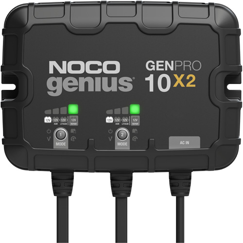 NOCO GENPRO10X2 Genius&reg; GenPro10X2 2-Bank, 20-Amp On-Board Battery Charger