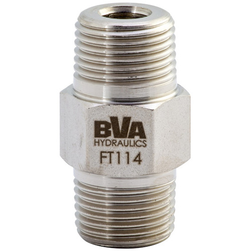 BVA Hydraulics FT114 Fitting Hex Nipple, Steel