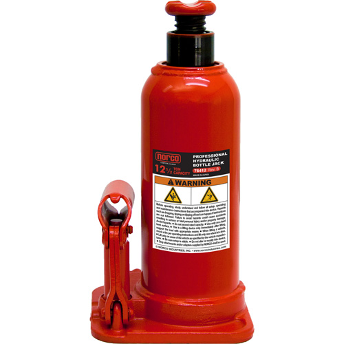 NORCO Lifting 76412B Bottle Jack, 12.5 Ton(s), Manual Hydraulic, 18-561/625" Raised Height