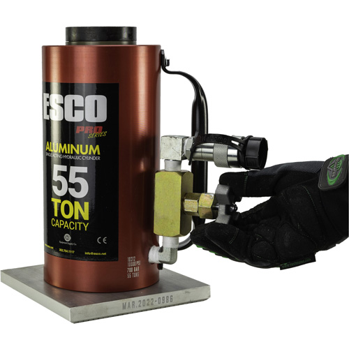 Esco 10312 Heavy-Duty Lightweight Hydraulic Jack, 6" Stroke, 55 Ton(s) Capacity