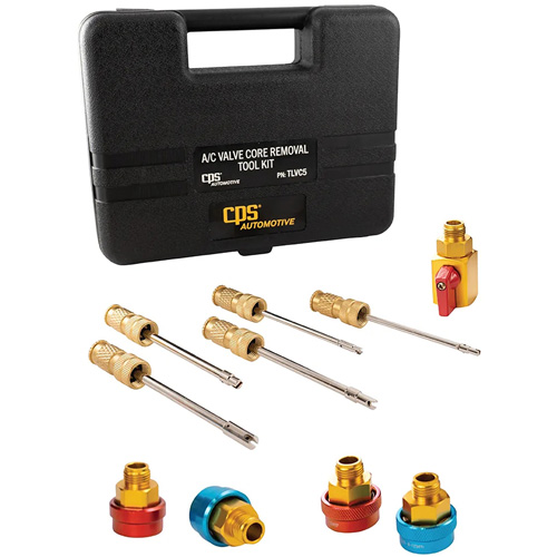 CPS TLVC5 10-Piece A/C Valve Core Removal Tool Kit