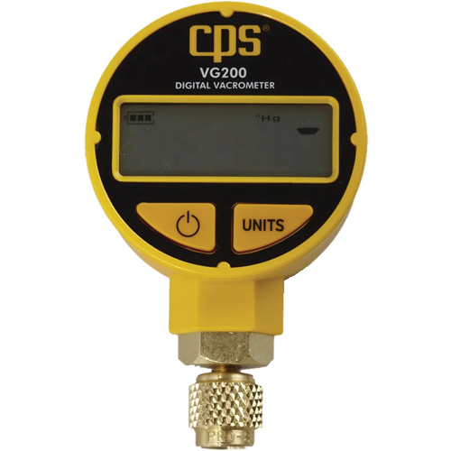 CPS VG200_ Digital Vacuum Gauge, Micron, Torr & Millibar with Case