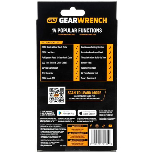 Gearwrench GWSCAN4PK Everyday Diagnostic Tool Bluetooth OBDII Tester