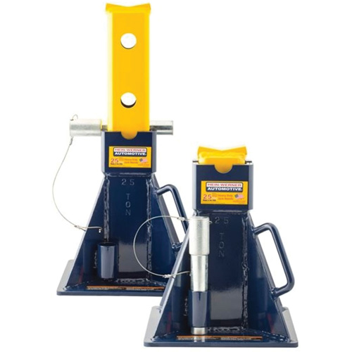 Hein-Werner HW93526F Vehicle Support Stands, Locking Pin, 25 tons Capacity
