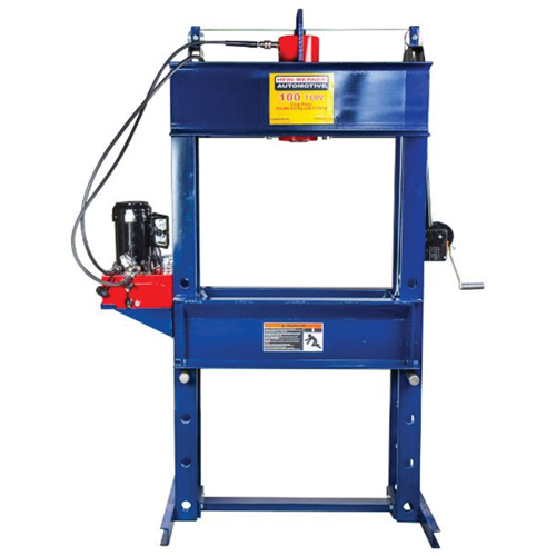 Hein-Werner HW93615 Presse datelier &agrave; double effet avec pompe &eacute;lectrique, Capacit&eacute; 100 tonnes