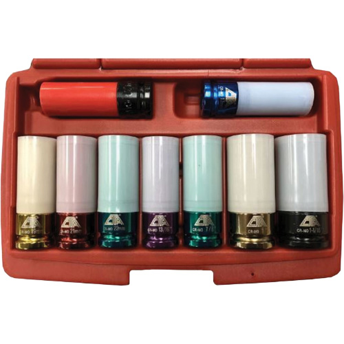 CTA 7800 Thin Wall Master Impact Socket Set, 9 Pieces, 1/2" Drive Size