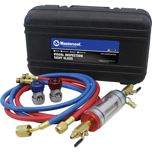 Mastercool 53377 Visual Inspection Sight Glass Kit with R134A Manual Couplers