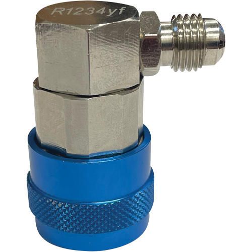Mastercool 67534 1/4” FL-M x 14 mm R1234yf Blue Low-Side Conversion Coupler
