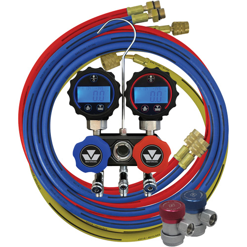 Mastercool 84472 Jeu de manom&egrave;tres manifold compact Mini-Fold – S&eacute;rie noire