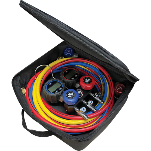 Mastercool 84472 Jeu de manom&egrave;tres manifold compact Mini-Fold – S&eacute;rie noire