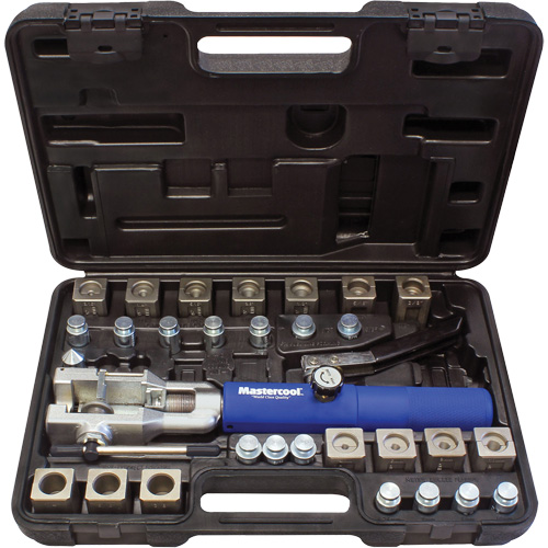Mastercool 72475-PRC Universal Hydraulic Flaring Tool Set with Tube Cutter & Fuel Line Adapter