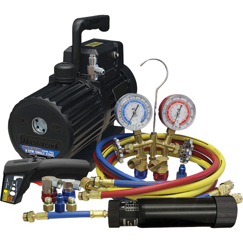 Mastercool 90066-SF KIT Ensemble combin&eacute; d&eacute;vacuation et de chargement pour R134a/R1234yf?