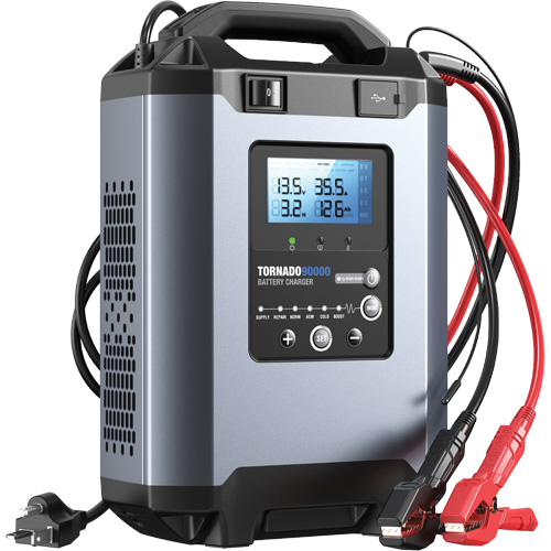 Topdon T90000 Alimentation stable 90 A et chargeur intelligent 12 V/24 V Tornado90000