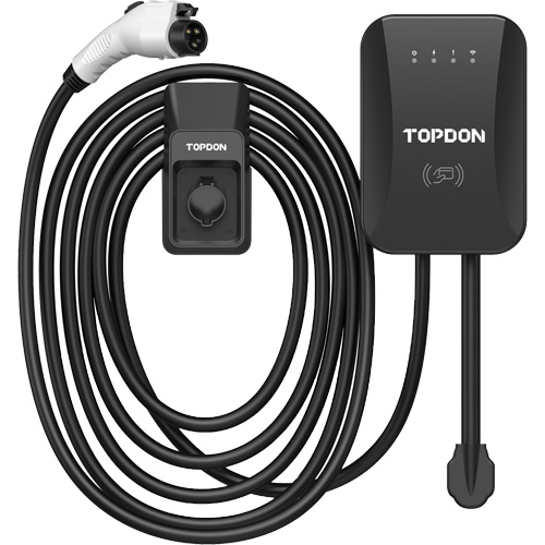 Topdon EC00175 PulseQ AC Home EV Charger with RFID Mode, 40 A, Level 2 AC, Type 1 (SAE J1772) Connector