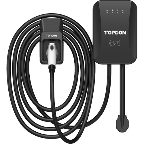 Topdon EC00175 PulseQ AC Home EV Charger with RFID Mode, 40 A, Level 2 AC, Type 1 (SAE J1772) Connector
