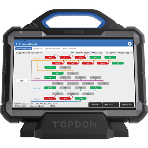 Topdon PXMAX Outil de diagnostic Phoenix Max de niveau &eacute;quipement original de 13,3" avec station daccueil et oscilloscope &agrave; 4 voies