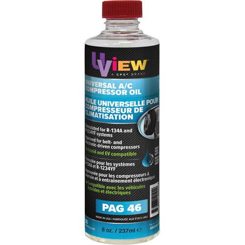 UVIEW 488046YFPB Universal PAG 46 A/C Oil, 237 ml, Bottle