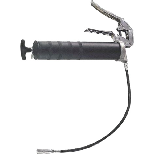 LINCOLN INDUSTRIAL G113 Pistolet &agrave; graisse robuste &agrave; poign&eacute;e pistolet avec rallonge de tuyau flexible, Capacit&eacute; 14 oz