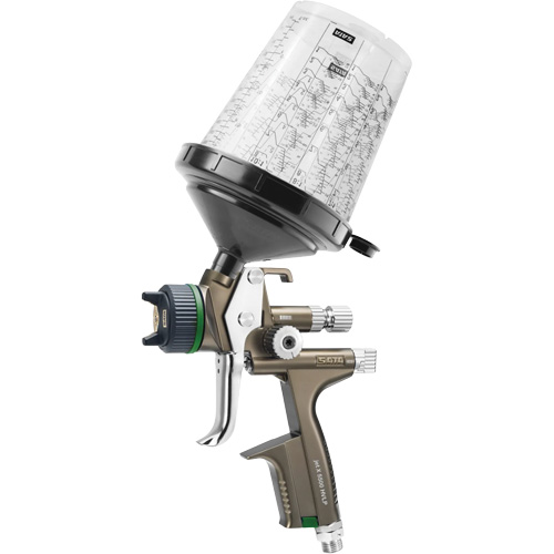 SATA 1061960 Pistolet de peinture de premi&egrave;re qualit&eacute; pour la peinture automobile 00 HVLP 1,4 O RPS D, Entr&eacute;e d'air 1/4" NPT, 15,19 pi³/min, Capacit&eacute; 0,6 L/0,9 L, 0,17 psi