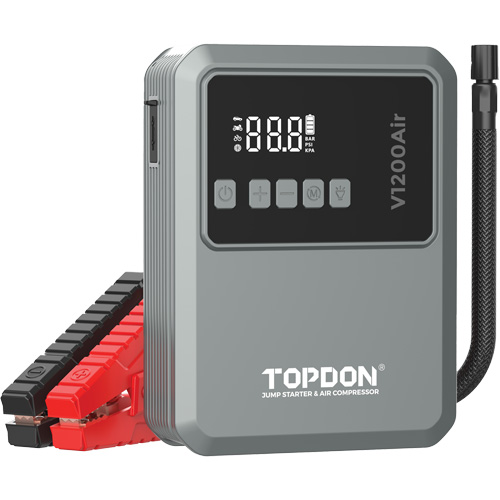 Topdon V1200AIR V1200Air 2-in-1 1200 Peak Amp Jump Starter & Tire Inflator