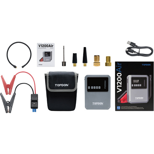 Topdon V1200AIR V1200Air 2-in-1 1200 Peak Amp Jump Starter & Tire Inflator