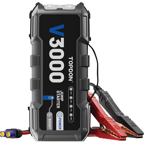 Topdon V3000 Survolteur, banque d'alimentation et lampe de poche V3000