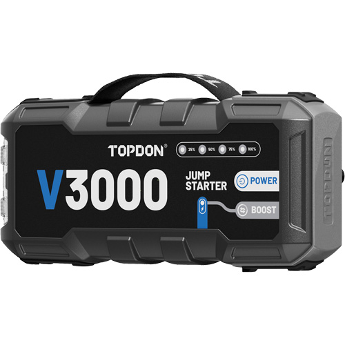 Topdon V3000 Survolteur, banque d'alimentation et lampe de poche V3000