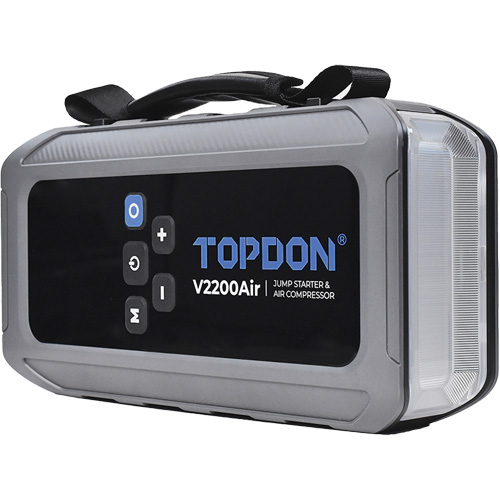 Topdon V2200AIR V2200Air 2-en-1: d&eacute;marreur de secours de 1200 A de pointe et gonfleur de pneus