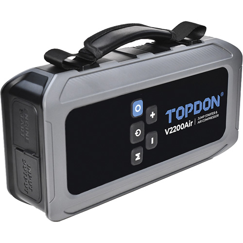 Topdon V2200AIR V2200Air 2-en-1: d&eacute;marreur de secours de 1200 A de pointe et gonfleur de pneus
