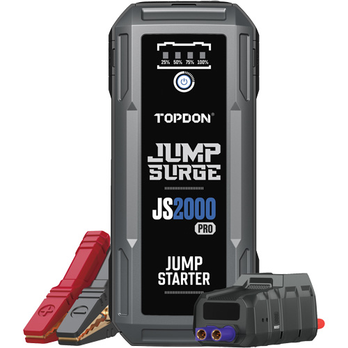 Topdon JS2000PRO JumpSurge2000Pro 2500 Peak Amp Battery Jump Starter, Power Bank & Flashlight