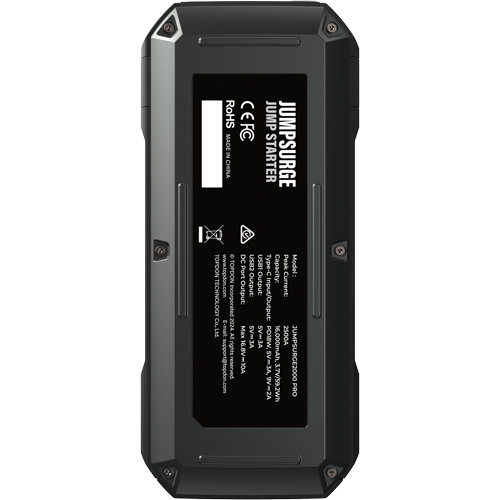Topdon JS2000PRO JumpSurge2000Pro 2500 Peak Amp Battery Jump Starter, Power Bank & Flashlight