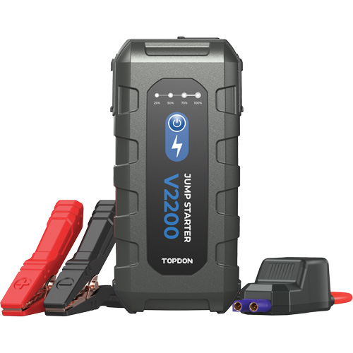 Topdon V2200 Survolteur, banque d'alimentation et lampe de poche V2200