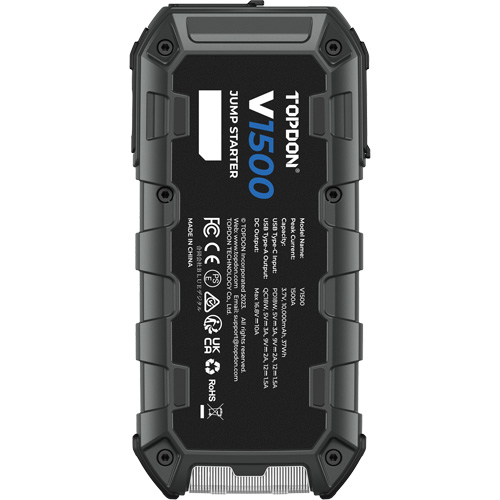Topdon V1500 V1500 Jump Starter, Booster, Power Bank & Flashlight
