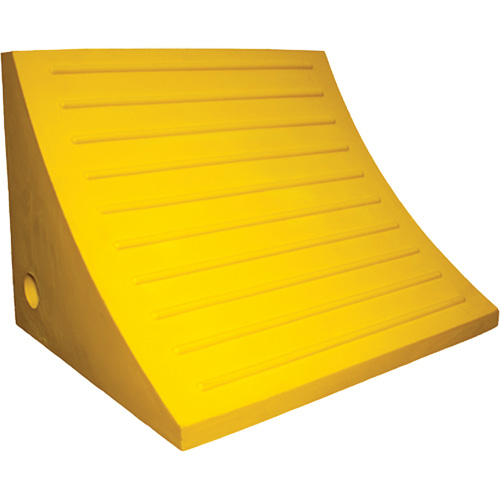 Esco 12593 Cale de roue, Polyur&eacute;thane, Jaune, 15-1/4" la x 12-1/8'' p x 10-3/4" h