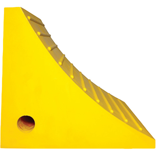 Esco 12593 Cale de roue, Polyur&eacute;thane, Jaune, 15-1/4" la x 12-1/8'' p x 10-3/4" h