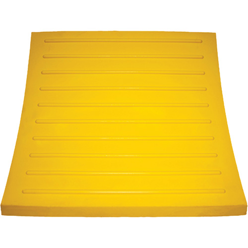 Esco 12593 Cale de roue, Polyur&eacute;thane, Jaune, 15-1/4" la x 12-1/8'' p x 10-3/4" h