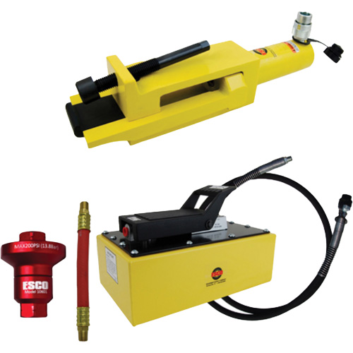 Esco 10209 Ensemble de brise-talon pour pneus g&eacute;ants/&eacute;quipement de terrassement avec pompe hydraulique de 5 pintes