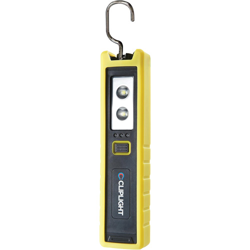 Cliplight 114302 Lampe de travail Hemiplus 2, Crochet, Rechargeable, 1200 lumens